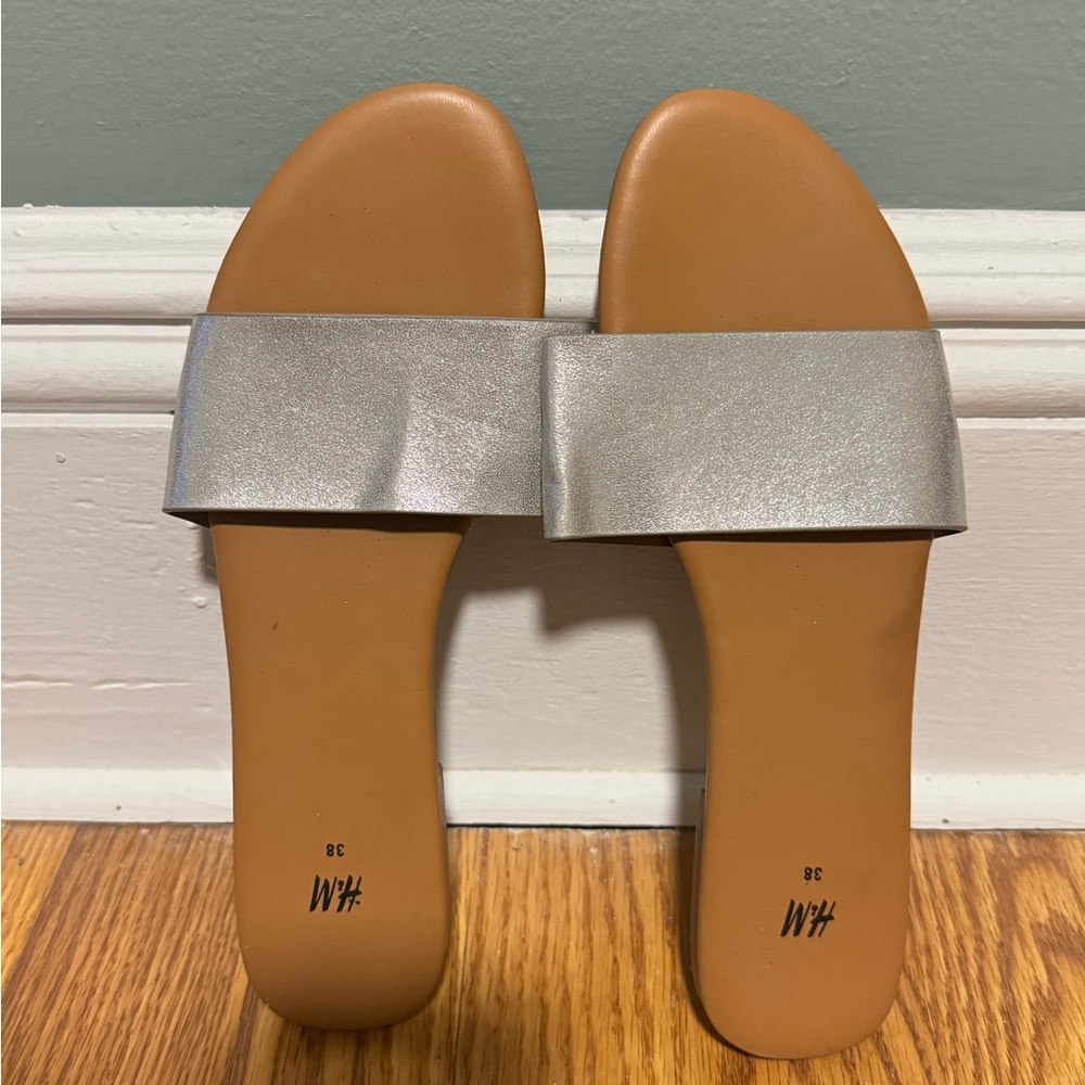 H&M Silver and Tan Women's Sandals